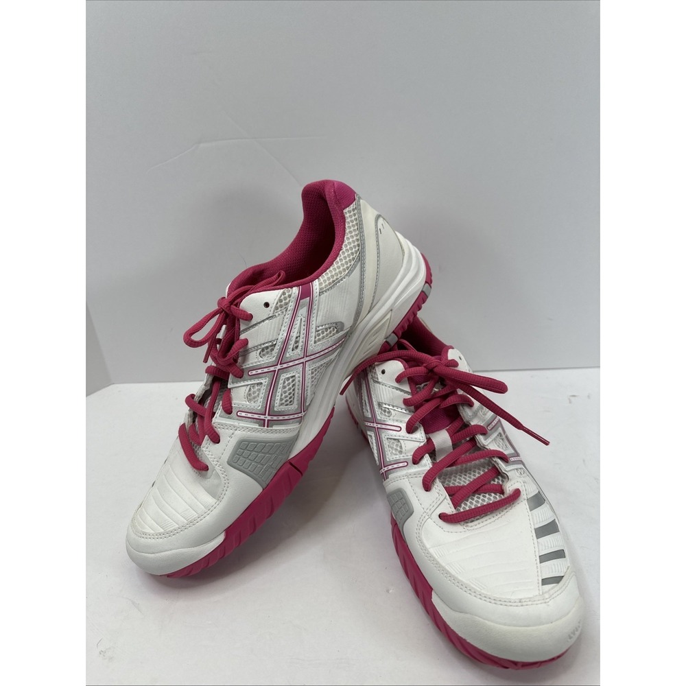 Asics Women's Gel-Challenger Tennis Shoes White Pink Silver Size 11 New